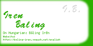 iren baling business card